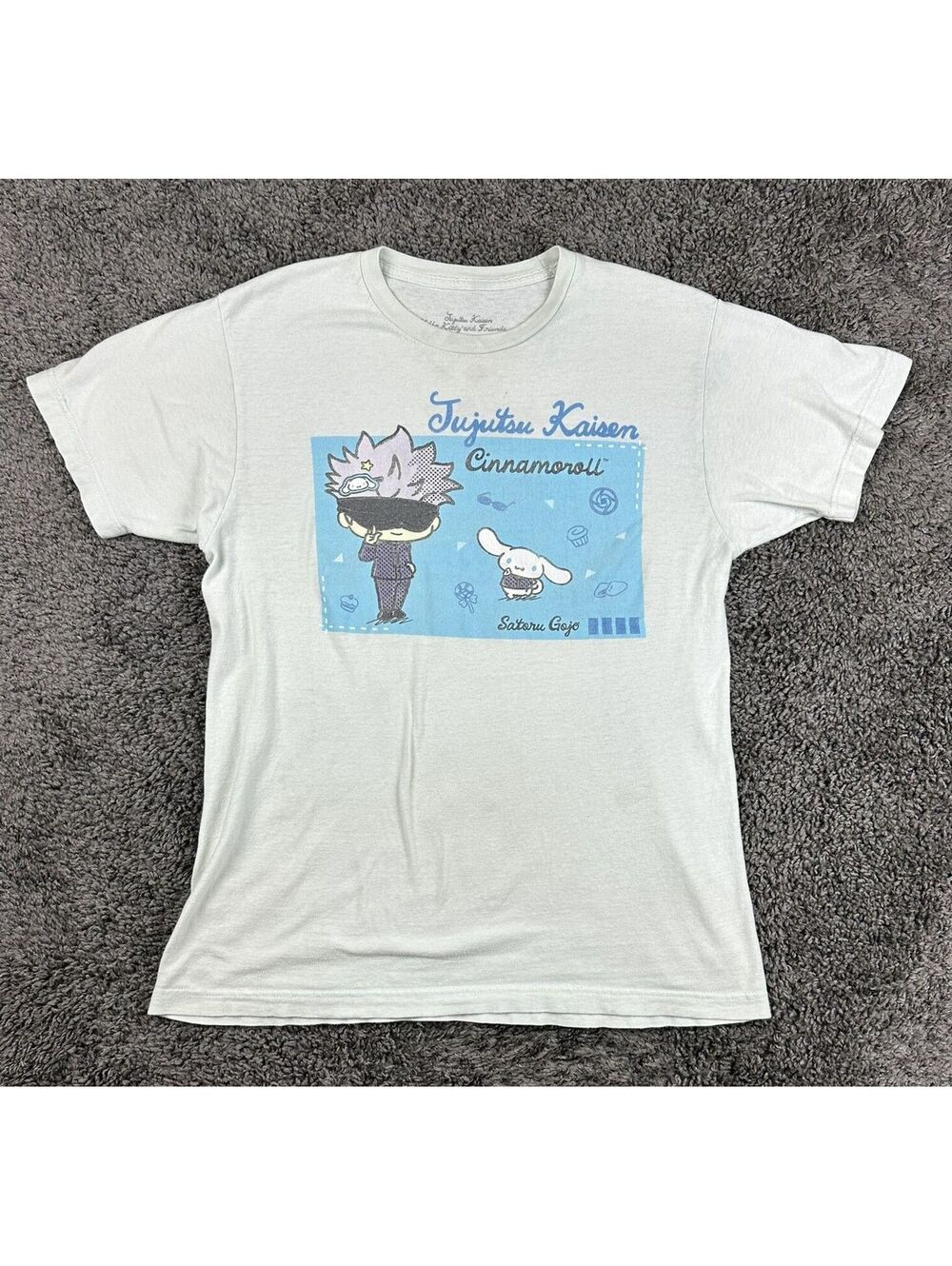Jujutsu Kaisen x Hello Kitty Cinnamoroll Satoru Gojo T-Shirt Mens M Sanrio